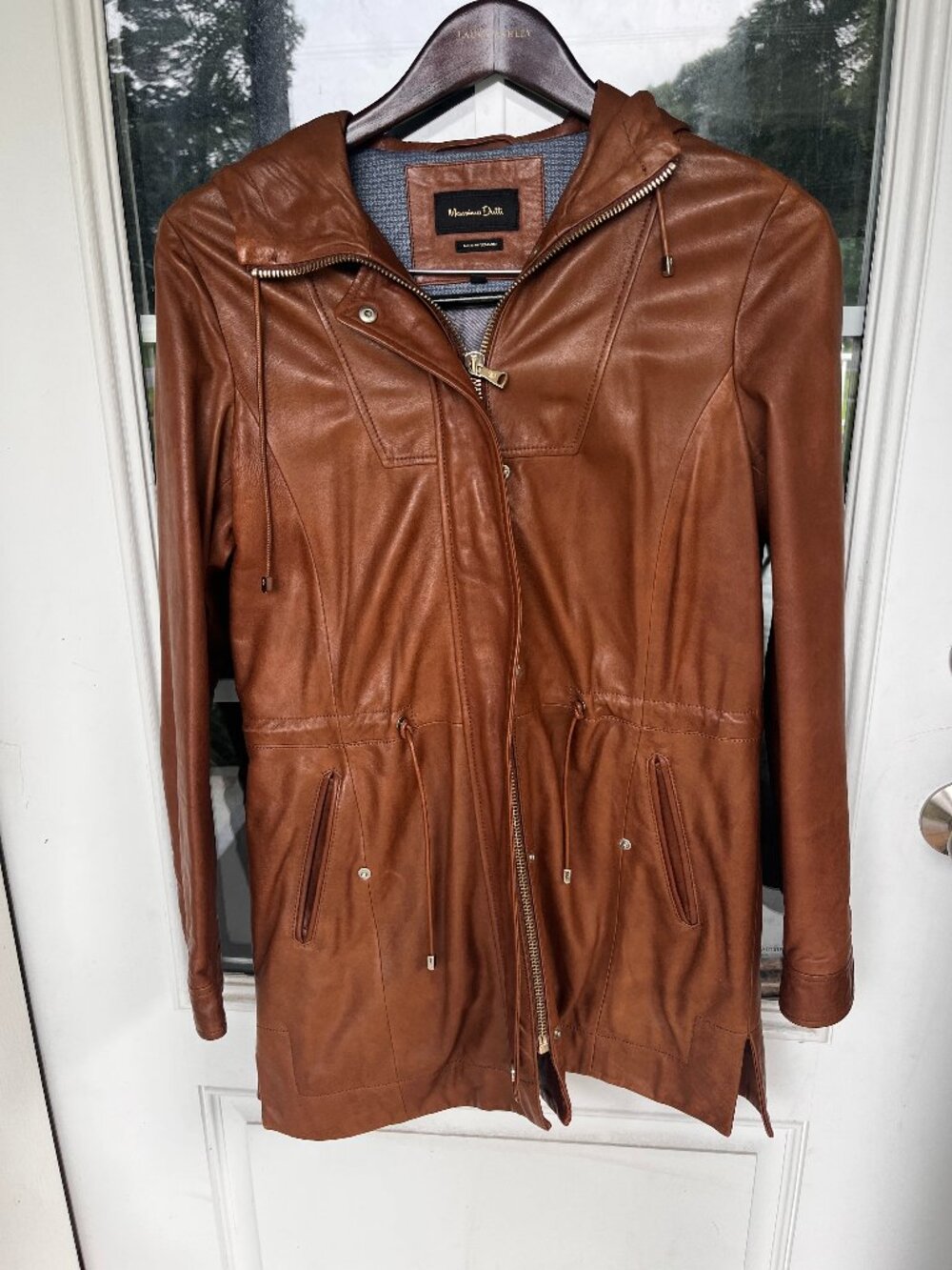 Massimo Dutti Brown Leather Jacket - Like New - Size Small